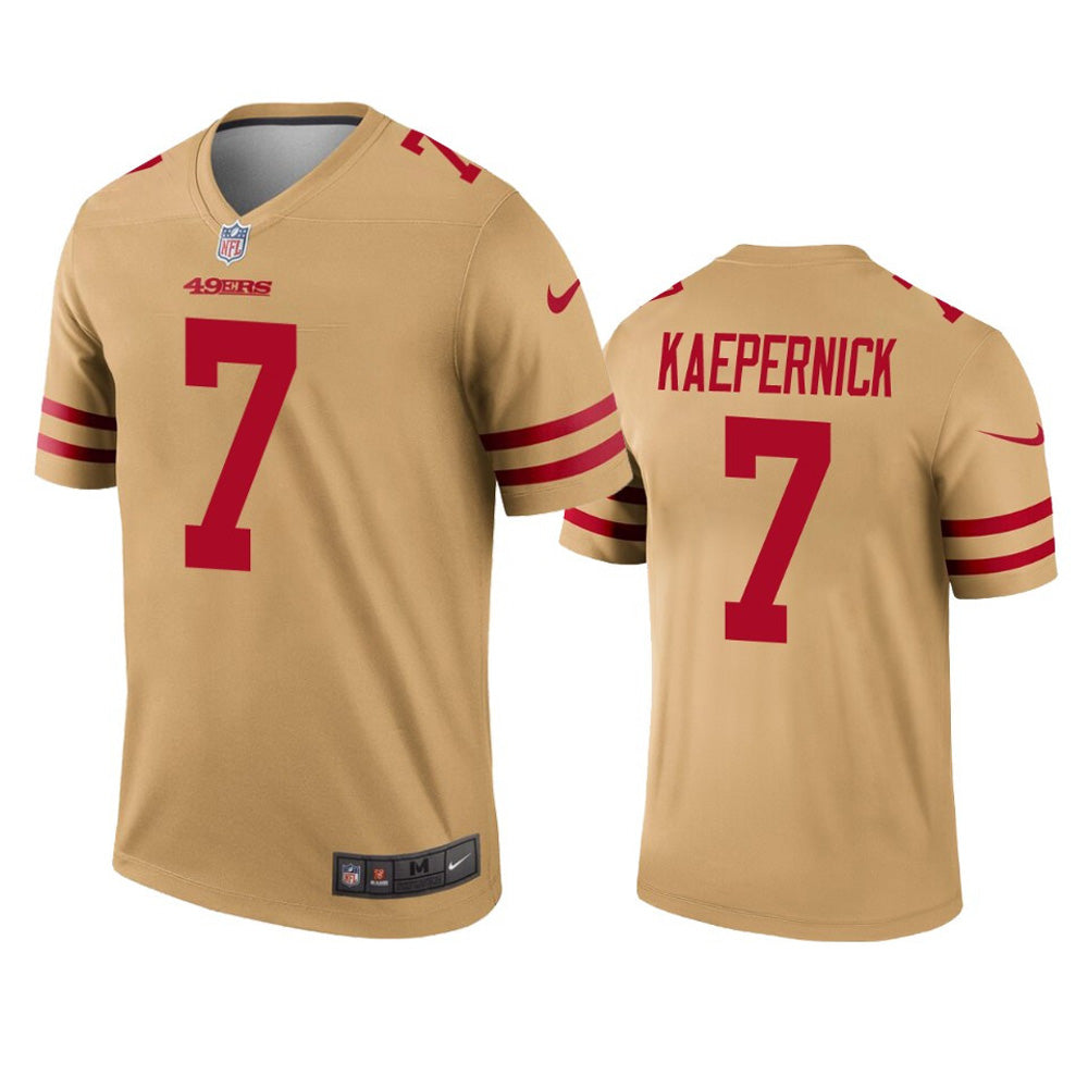 Men's San Francisco 49ers Colin Kaepernick Inverted Legend Jersey - Gold